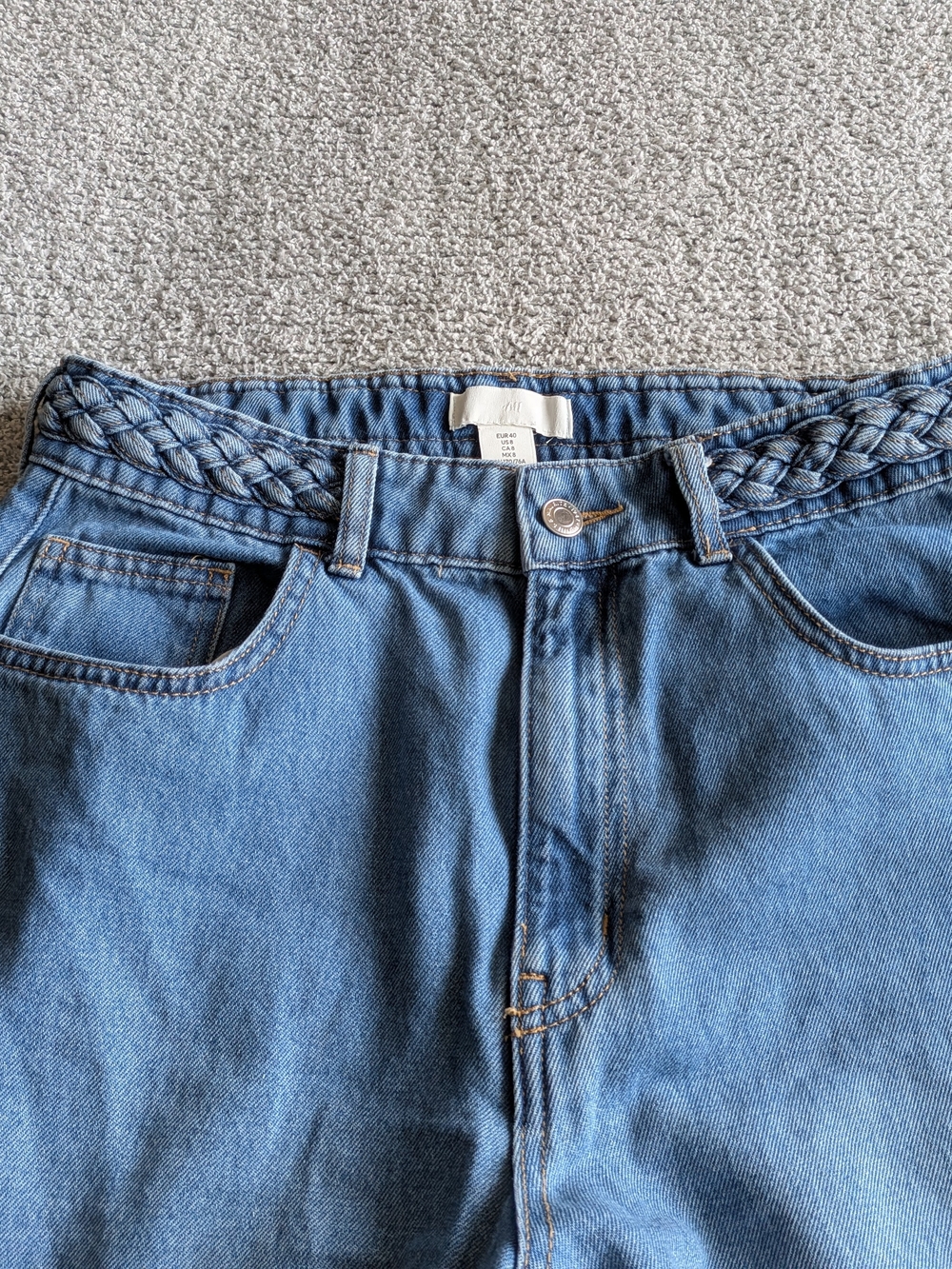 H&M Light Blue Wide Leg Flare Jeans - Picture 3 of 6